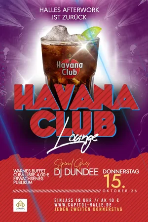 Event image: HAVANA CLUB LOUNGE - Die Afterwork Party am 15.10.26