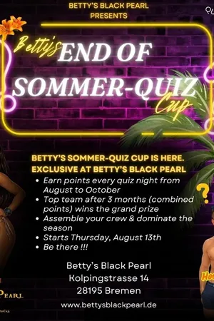 Event: Betty's End of Sommer Quiz Cup Night Event-Bild: Betty's End of Sommer Quiz Cup Night