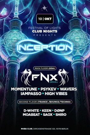 Event-Bild: Inception x Festival of Lights - Club Nights