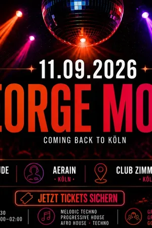 Event: 1 More Time in Club Zimmermanns. Launch party mit George Morel Event-Bild: 1 More Time in Club Zimmermanns. Launch party mit George Morel
