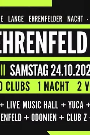 Event image: Tickets für Ehrenfeld XL - 10 Clubs, 1 Nacht, 2 Veedel
