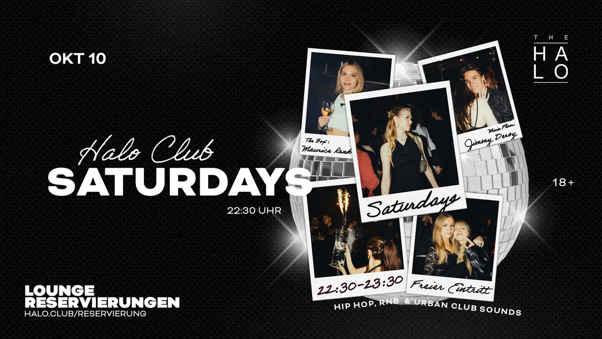 Flyer: HALO CLUB Saturdays Flyer: HALO CLUB Saturdays