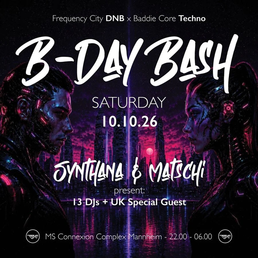 Flyer: FREQUENCY CITY × BADDIE CORE • B-day Bash Flyer: FREQUENCY CITY × BADDIE CORE • B-day Bash