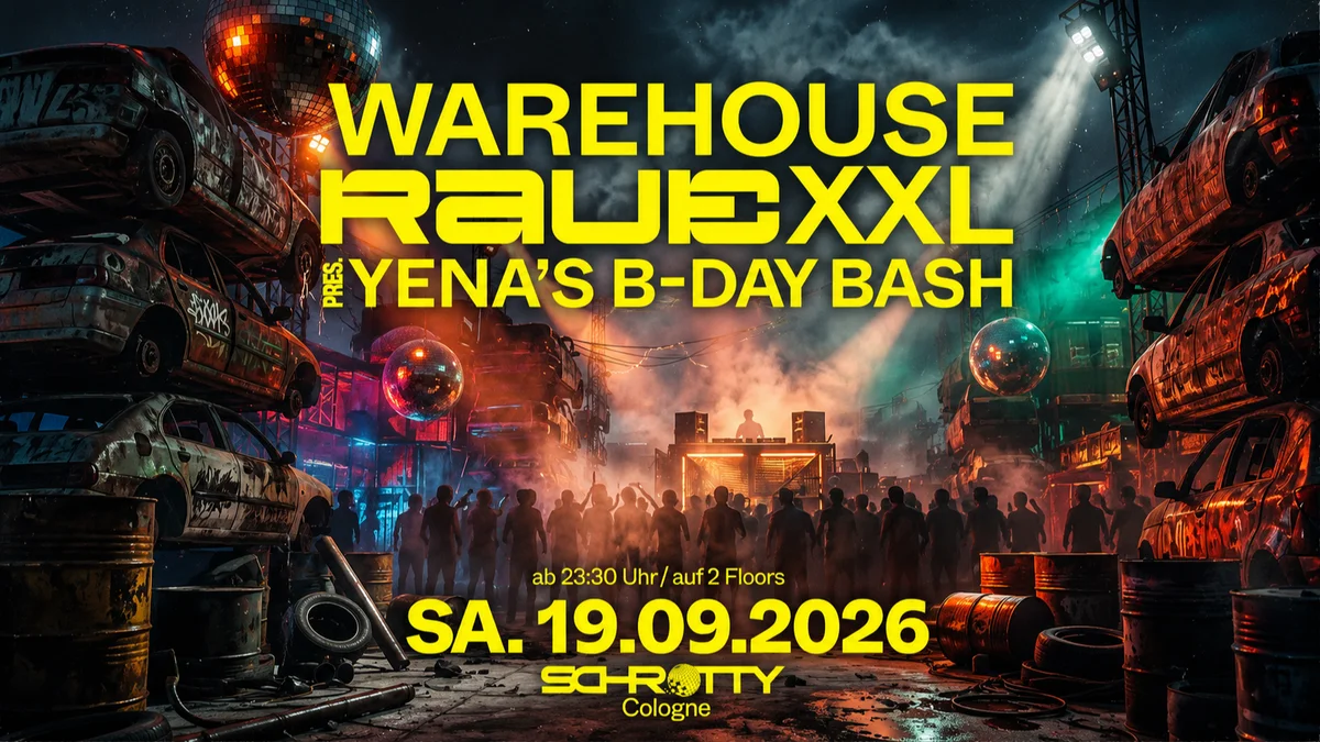 Flyer: Warehouse Rave XXL Yena´S Birthday Flyer: Warehouse Rave XXL Yena´S Birthday