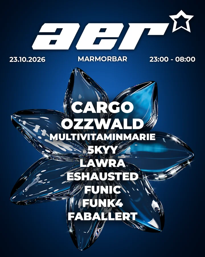 Flyer: AER @Marmorbar with CARGO, Ozzwald Flyer: AER @Marmorbar with CARGO, Ozzwald
