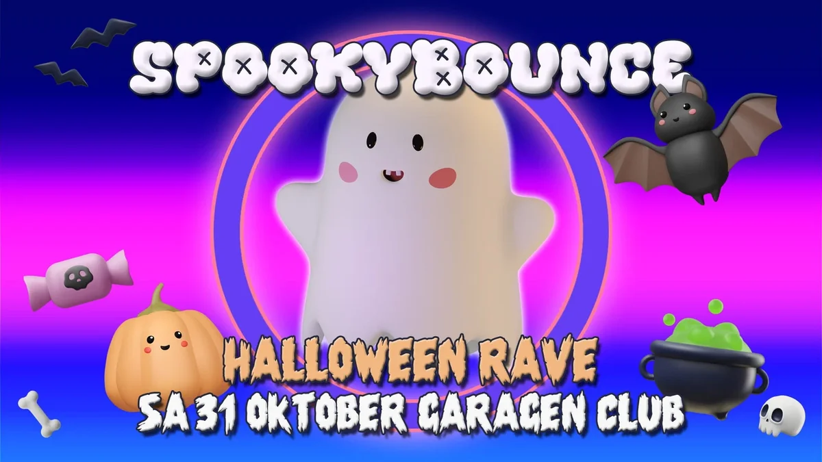 Flyer: SPOOKY BOUNCE – HALLOWEEN RAVE IN DEN GARAGEN Flyer: SPOOKY BOUNCE – HALLOWEEN RAVE IN DEN GARAGEN