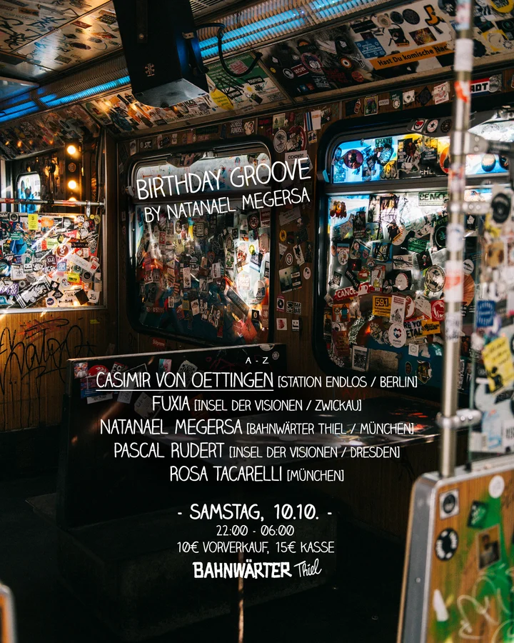 Flyer: Birthday Groove by Natanael Megersa mit Casimir von Oettingen