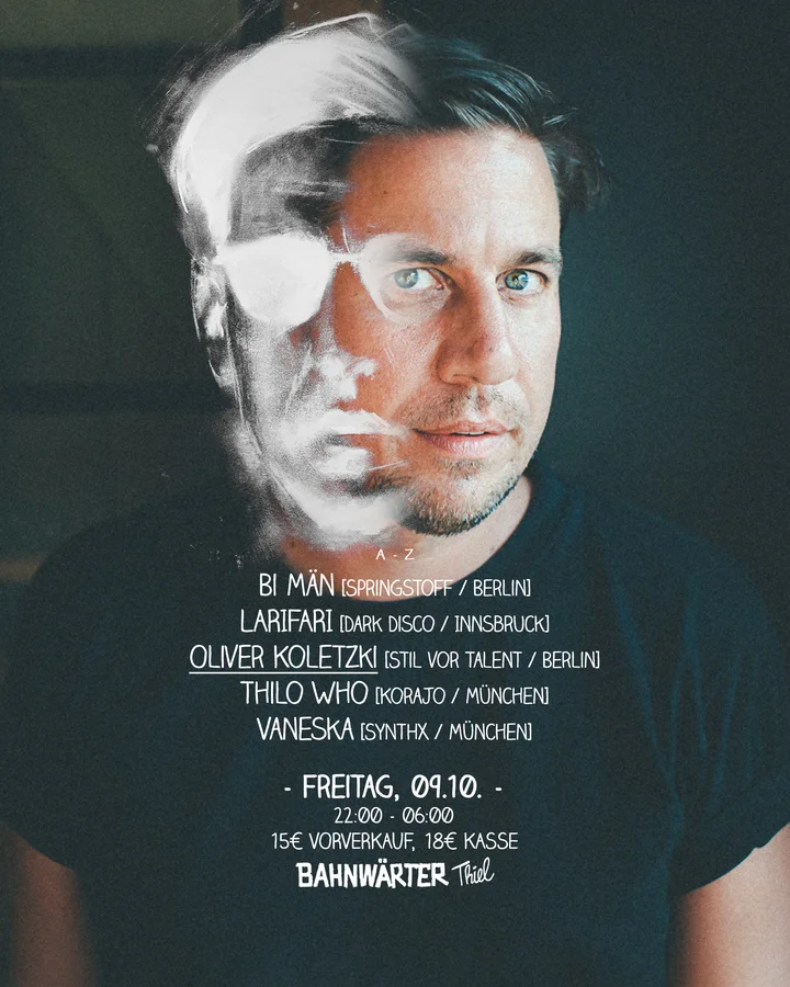 Flyer: Freitag mit Oliver Koletzki