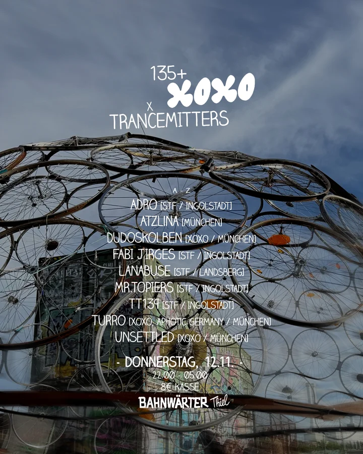 Flyer: 135+ mit XOXO & Secret Trance Frequencies Flyer: 135+ mit XOXO & Secret Trance Frequencies