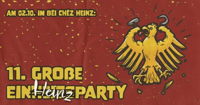 Flyer: 11. Große EinHeinzParty - der Hit Mix zum Tanzen
