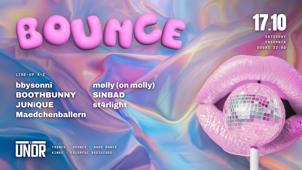 Flyer: BOUNCE by UNDR: Bounce / Hard Dance - Kinky & Playful