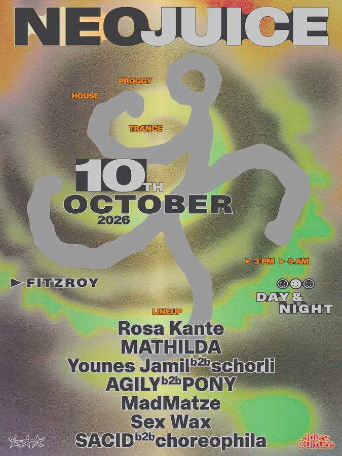Flyer: NEOJUICE - Day & Night (14h) Flyer: NEOJUICE - Day & Night (14h)