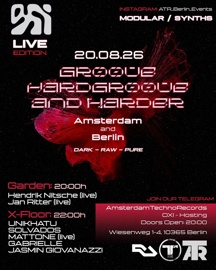 Flyer: [OPEN: 20:00h] OXI LIVE: MODULAR / SYNTHS - Amsterdam and Berlin