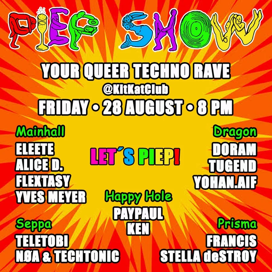 Flyer: PiepShow - AugustPiep Flyer: PiepShow - AugustPiep