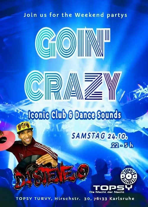 Flyer: GOIN' CRAZY Flyer: GOIN' CRAZY