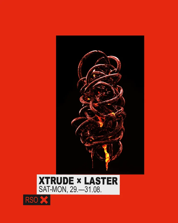 Flyer: XTRUDE x LASTER w/ Alarico, Akua, Olivia Mendez, Sandrien and Kameliia