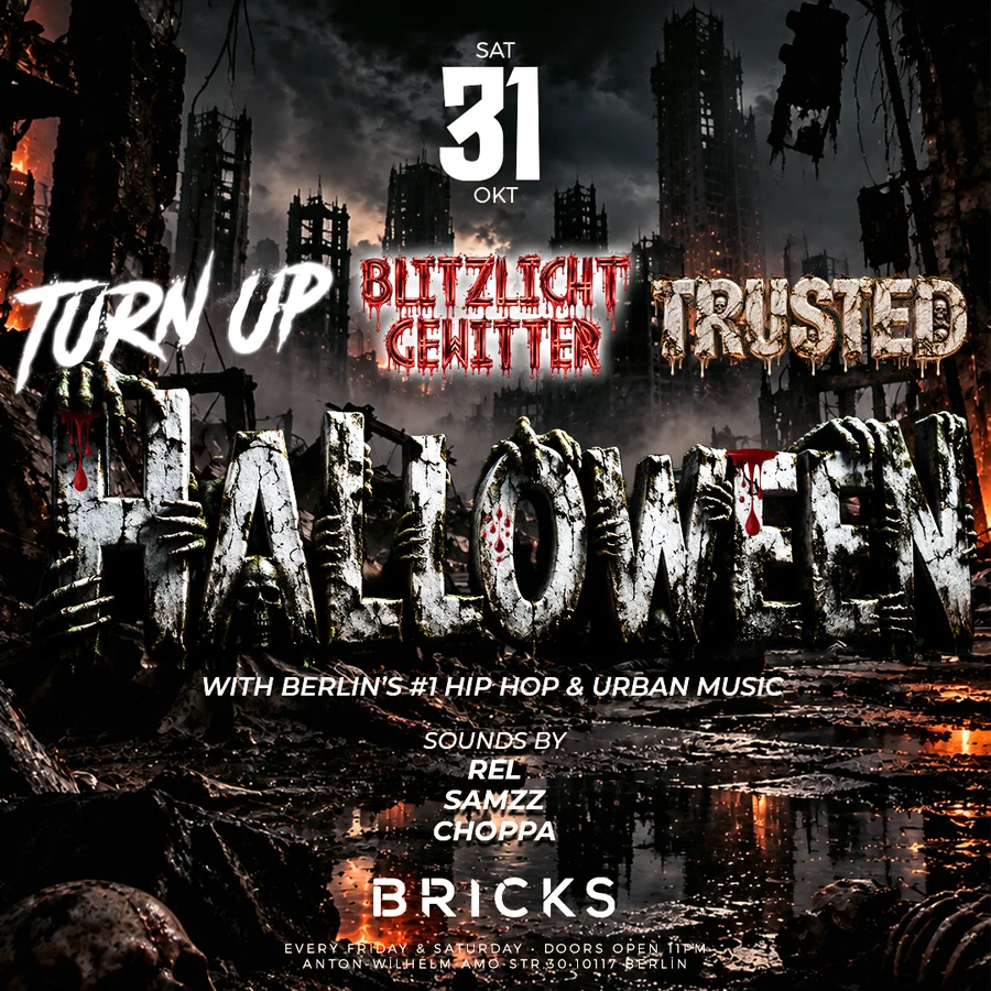 Flyer: HALLOWEEN SPECIAL BY TRUSTED x TURN UP x BLITZLICHTGEWITTER