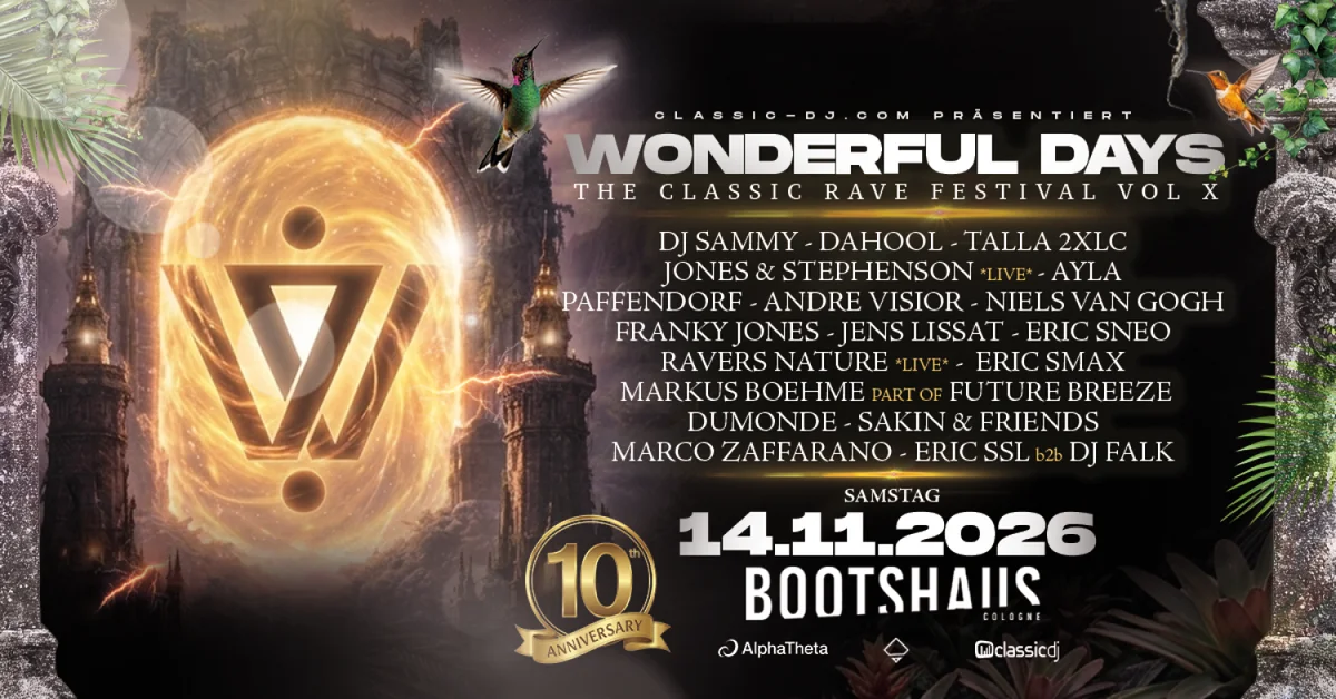 Flyer: Wonderful Days - The Classic Rave Festival VOL X Flyer: Wonderful Days - The Classic Rave Festival VOL X