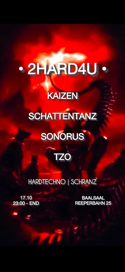 Flyer: 2HARD4U VOL.6 (SCHRANZ & HARDTECHNO) Flyer: 2HARD4U VOL.6 (SCHRANZ & HARDTECHNO)