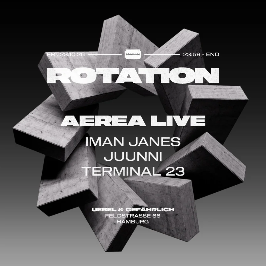Flyer: ROTATION W/ AEREA LIVE & IMAN JANES Flyer: ROTATION W/ AEREA LIVE & IMAN JANES