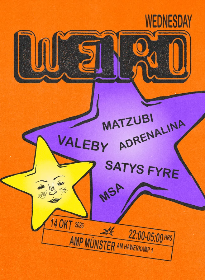 Flyer: WEIRD WEDNESDAY w/SATYS FYRE, Valeby MSA & many more Flyer: WEIRD WEDNESDAY w/SATYS FYRE, Valeby MSA & many more