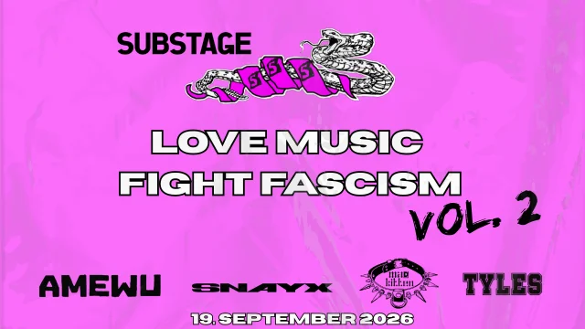 Flyer: LOVE MUSIC - FIGHT FASCISM VOL. 2 Flyer: LOVE MUSIC - FIGHT FASCISM VOL. 2