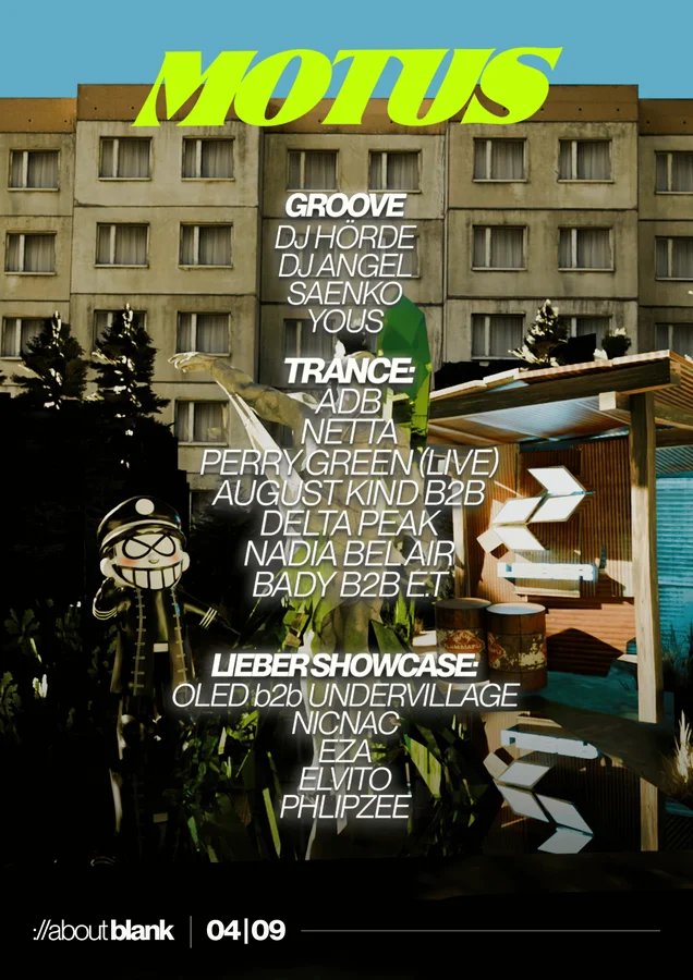 Flyer: Motus x LOCOMOTIVA x LIEBER with DJ Angel, ADB, DJ HÖRDE