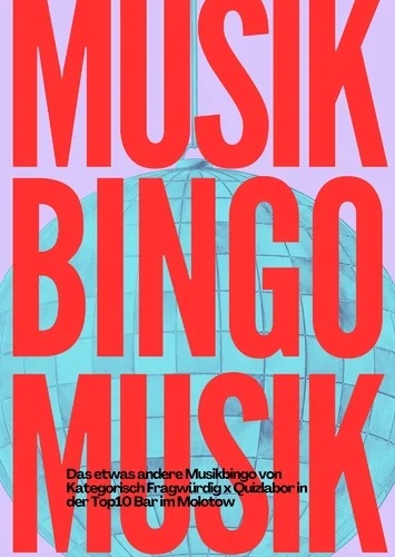 Flyer: MUSIKBINGO VON KATEGORISCH FRAGWÜRDIG X QUIZLABOR