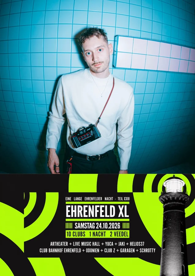 Flyer: JAKI Club with Montee live // Ehrenfeld XL – 10 Clubs, 1 Night, 2 Districts