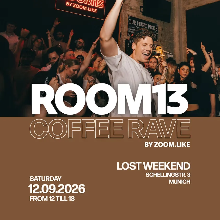Flyer: ROOM13 Coffee Rave • Zoomlike Flyer: ROOM13 Coffee Rave • Zoomlike