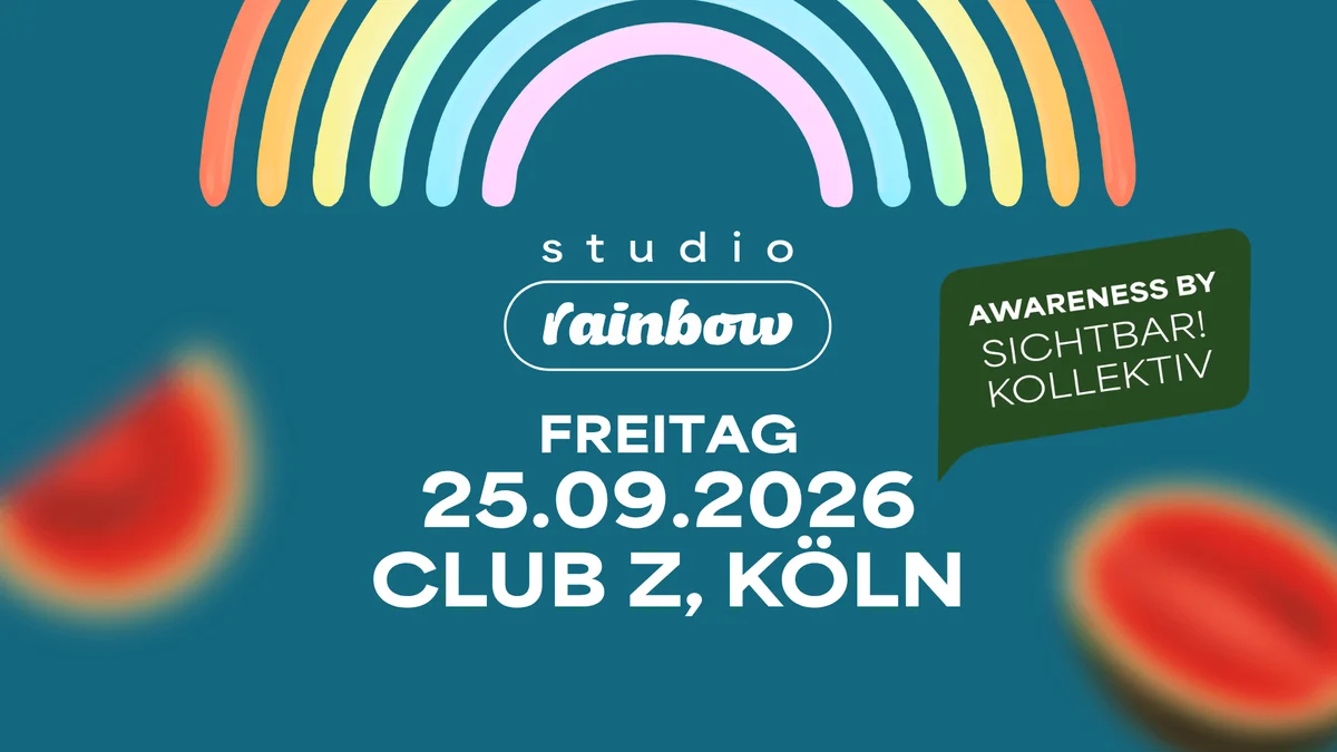 Flyer: studio rainbow #9: techno for queers and friends Flyer: studio rainbow #9: techno for queers and friends