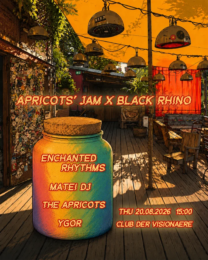 Flyer: Apricots' Jam x Black Rhino Flyer: Apricots' Jam x Black Rhino