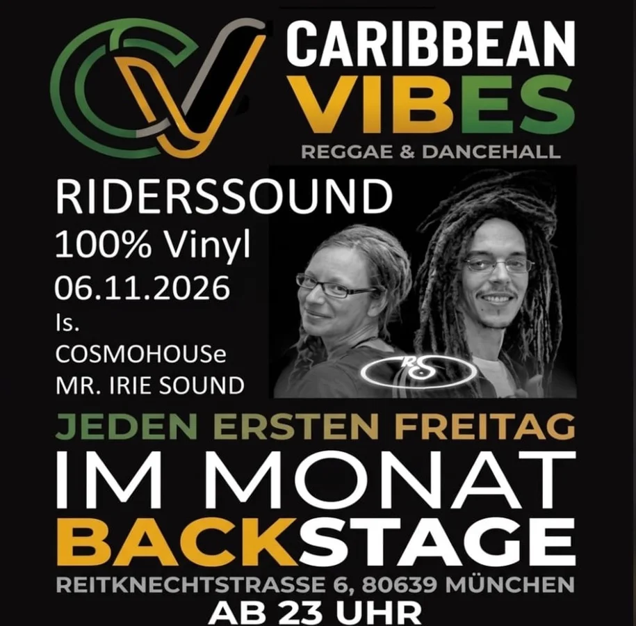 Flyer: CARIBBEAN VIBES mit COSMOHOUSE SOUND & FRIENDS