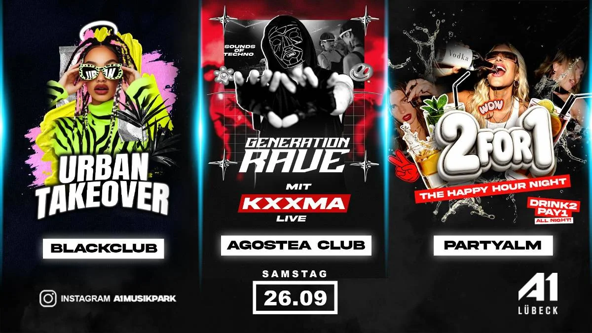 Flyer: GENERATION RAVE MIT KXXMA | URBAN TAKEOVER | 2FOR1 (18+)