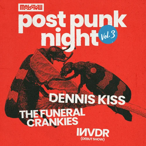 Flyer: POST PUNK NIGHT VOL. 3 DENNIS KISS + THE FUNERAL CRANKIES + IИVDR