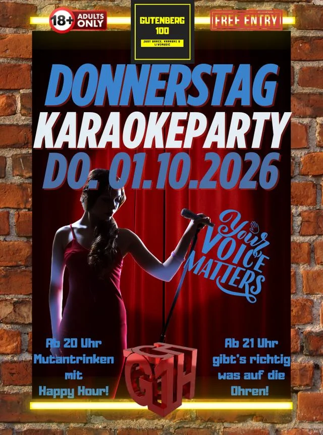 Flyer: Donnerstag Karaokeparty! Flyer: Donnerstag Karaokeparty!