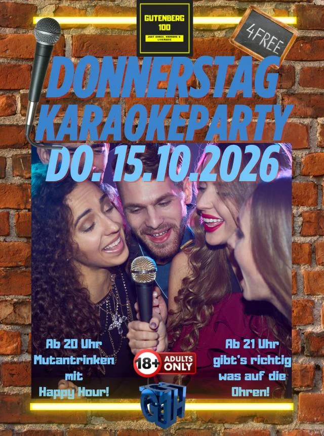 Flyer: Donnerstag Karaokeparty! Flyer: Donnerstag Karaokeparty!