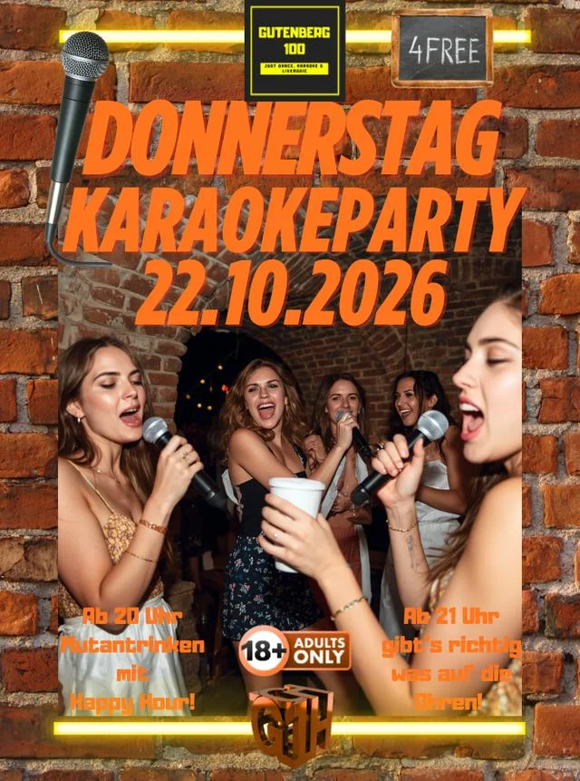 Flyer: Donnerstag Karaokeparty! Flyer: Donnerstag Karaokeparty!