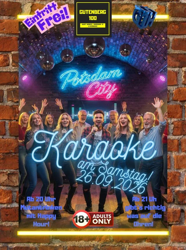 Flyer: Karaoke am Samstag!