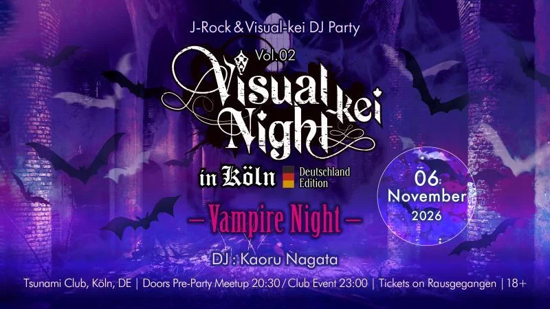 Flyer: Visual-kei Night J-Rock Party in Köln Vol.02 ～Vampire Night～