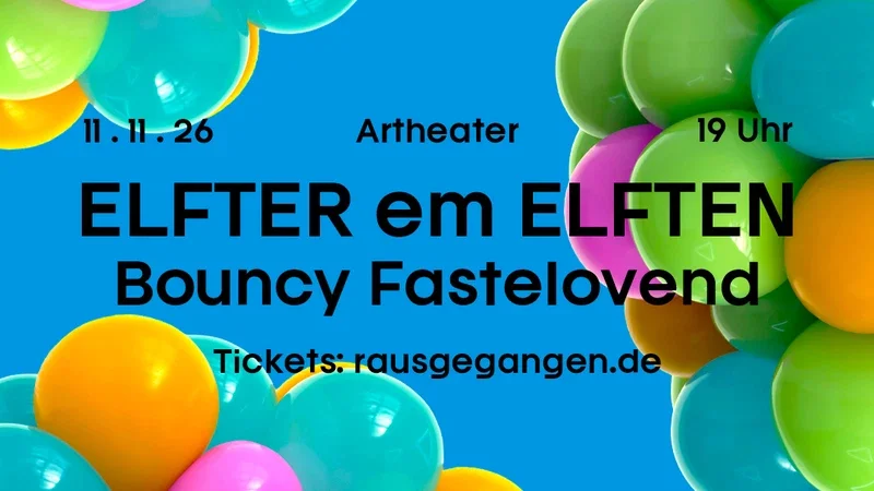 Flyer: ELFTER em ELFTEN | Bouncy Fastelovend Flyer: ELFTER em ELFTEN | Bouncy Fastelovend