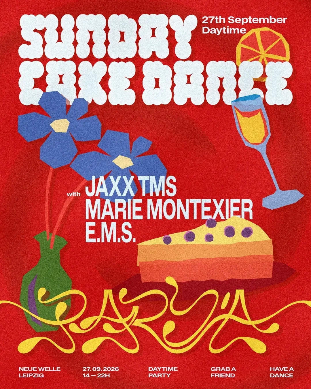 Flyer: Paryìa Sunday Cake Dance Flyer: Paryìa Sunday Cake Dance