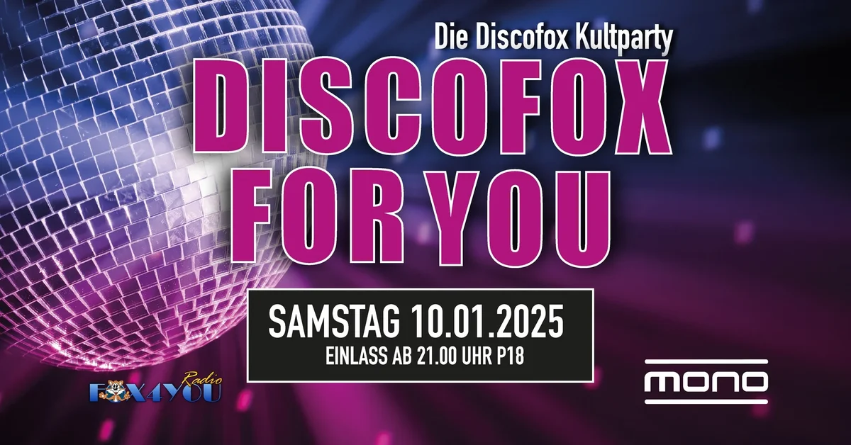 Flyer: DISCOFOX FOR YOU Flyer: DISCOFOX FOR YOU