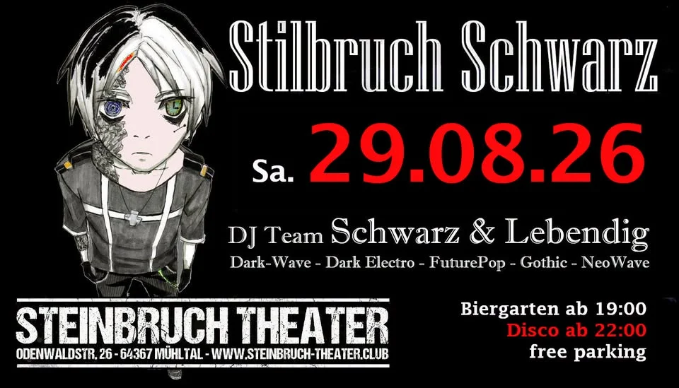 Flyer: 11 Jahre Stilbruch Schwarz mit dem Schwarz und Lebendig DJ-Team Flyer: 11 Jahre Stilbruch Schwarz mit dem Schwarz und Lebendig DJ-Team