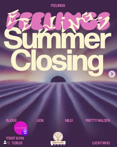 Flyer: FEELINGS: SUMMER CLOSING Flyer: FEELINGS: SUMMER CLOSING