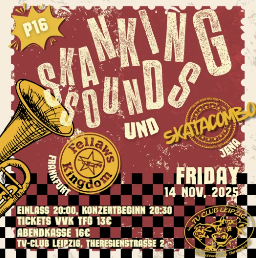 Flyer: Skanking Sounds mit Fellaws Kingdom und Skatacombo Flyer: Skanking Sounds mit Fellaws Kingdom und Skatacombo