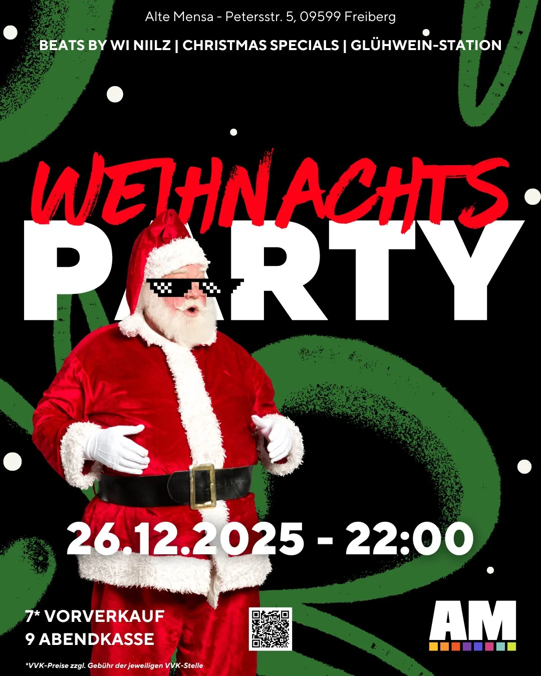 Flyer: Weihnachtsparty in der Alten Mensa Flyer: Weihnachtsparty in der Alten Mensa