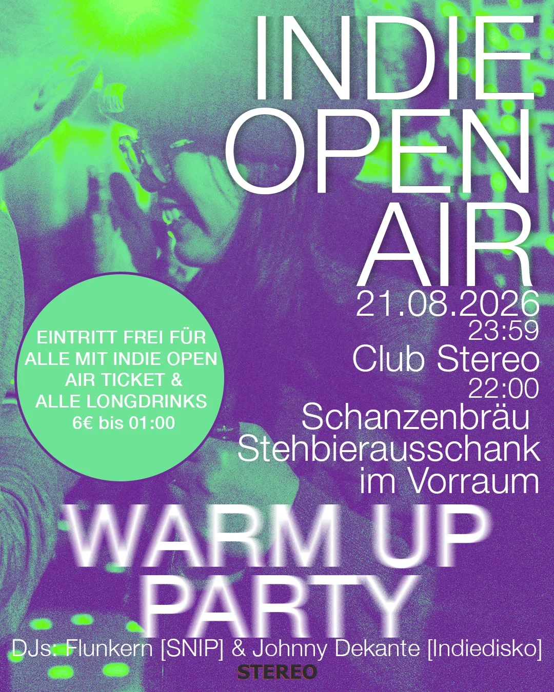 Flyer: INDIE OPEN AIR WARM UP PARTY Flyer: INDIE OPEN AIR WARM UP PARTY