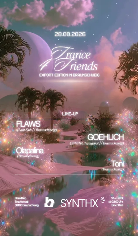 Flyer: Trance4Friends Flyer: Trance4Friends