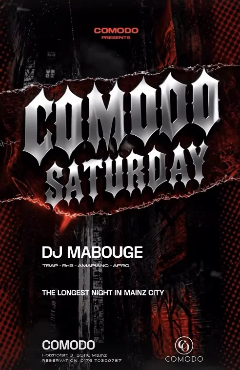 Flyer: Comodo Saturday Flyer: Comodo Saturday